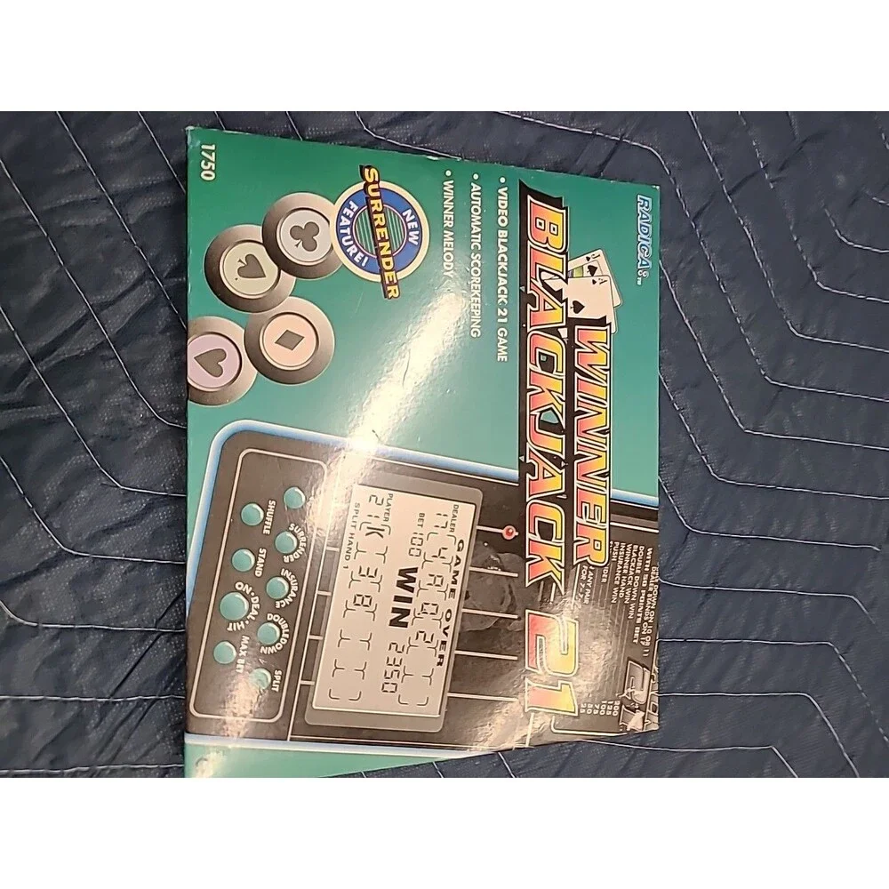 Vintage New Radica Pocket Winner Blackjack 21 Electronic Handheld Game